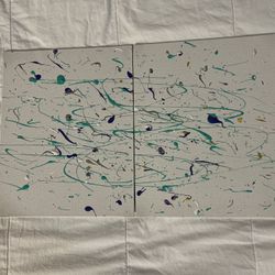 90s Nostalgia Abstract Canvas Set (2 Piece)