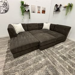 Gray Sectional Modular Couch - Free Delivery 