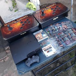 2 Mortal Kombat Arcade Station Tournament brand new Conditions & Playstation 3 Slim PS3 500GB. All Cheat codes & Game included. $650 all or Trade are 