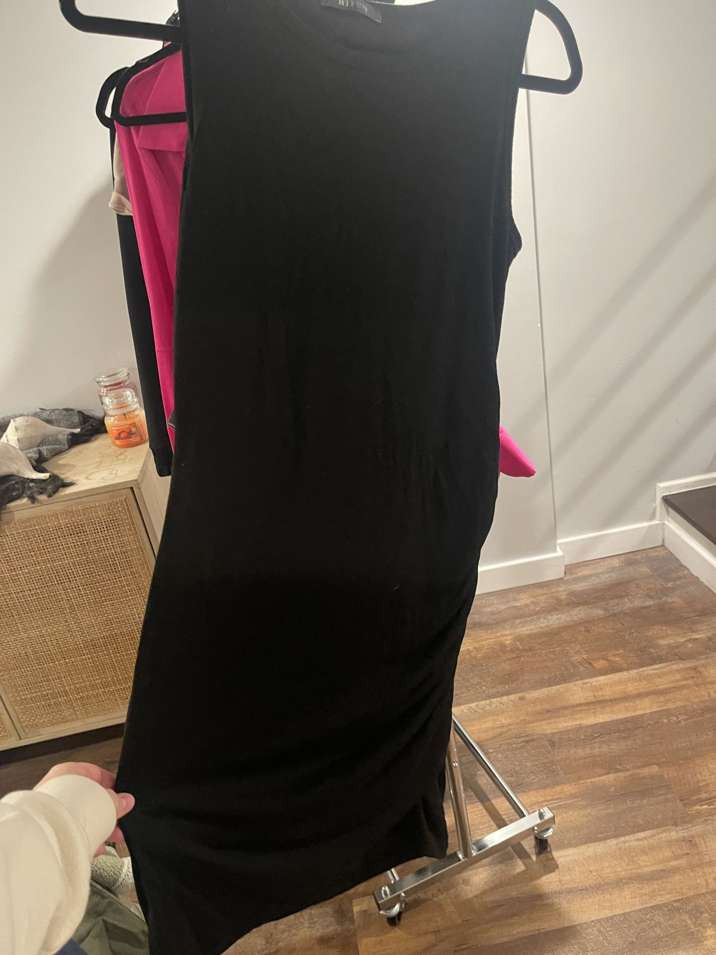 Women’s Black Ruched Bodycon Dress