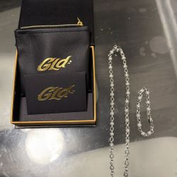 Iced Ball Box Link Chain + Bracelet Bundle