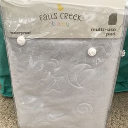 Falls Creek Baby Moon and Stars  Multi-Use Waterproof White Pad