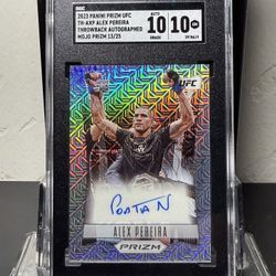 2023 Alex Pereira Rookie Panini Prizm Mojo /25 Autograph SGC 10/10 Auto RC