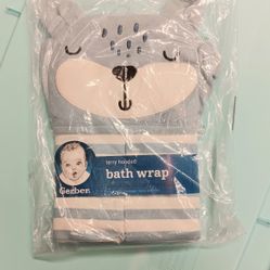 Brand NEW Gerber Baby Bear Bath Towel Wrap 22"X 33"