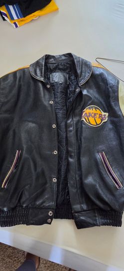 Leather lakers jacket