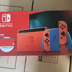 Limited Edition Nintendo Switch Mario Red And Blue 