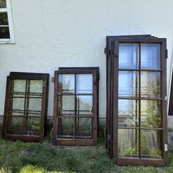 Vintage 100-Year-Old hWood Windows – Multiple Sizes Available