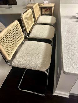 3 Walsh Boucle Rattan Bar Stools ($75/each)