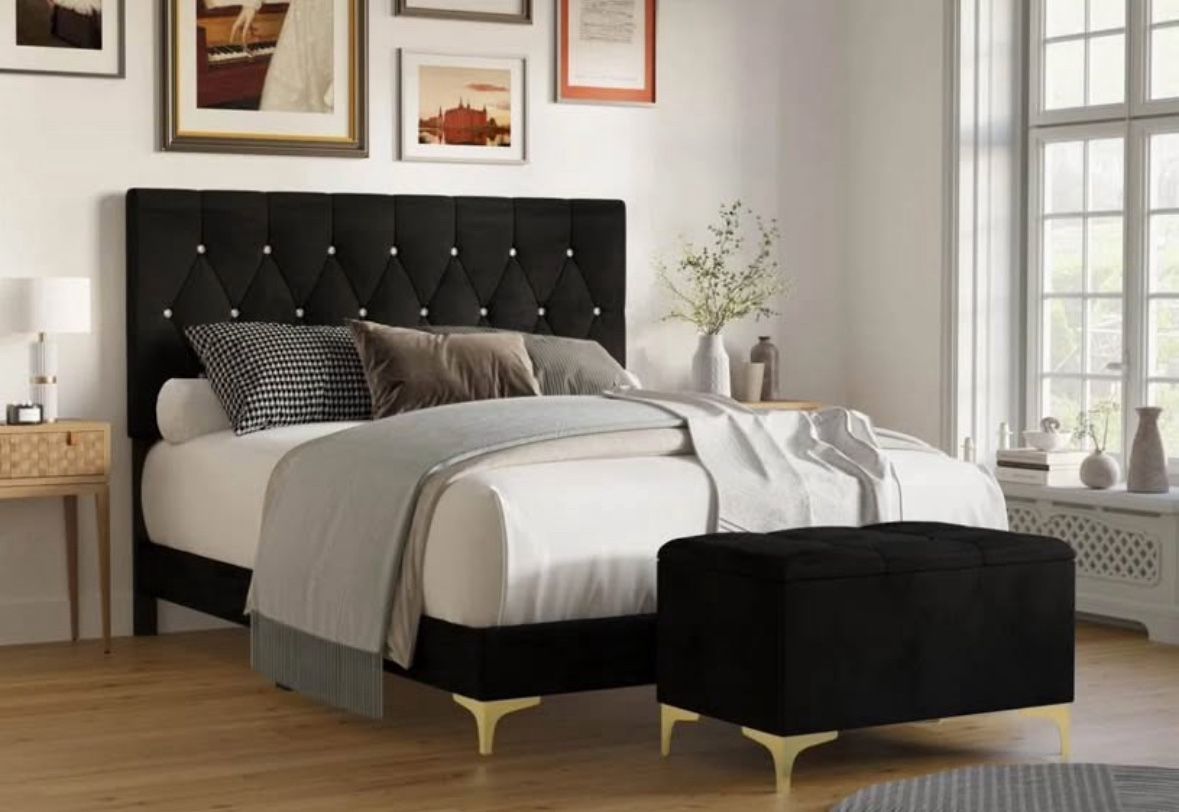 BRAND NEW KING BED IN BOX WITH OTTOMAN