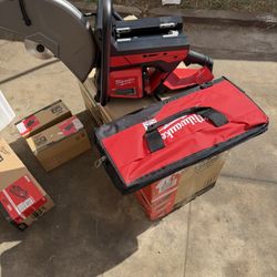 MX FUEL Lithium-Ion Cordless 14 in. Cut Off Saw Kit with (2) Batteries and Charger by Milwaukee