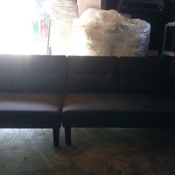 Black Pleather Sofas
