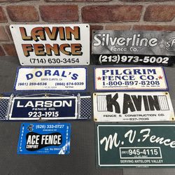 Signs Original Gas Oil Vintage Advertising Fence 