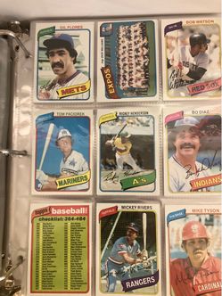 80-01 Complete Various Baseball Card Sets