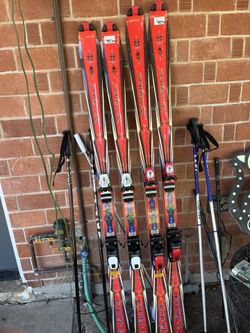 Rossignol Skis 177, 170 + Poles