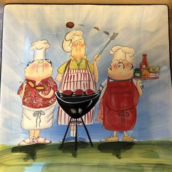 Certified Masters Of The Grill Discontinued 15x15 Square Platter 