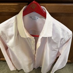 ZARA light pink dress shirt (large)