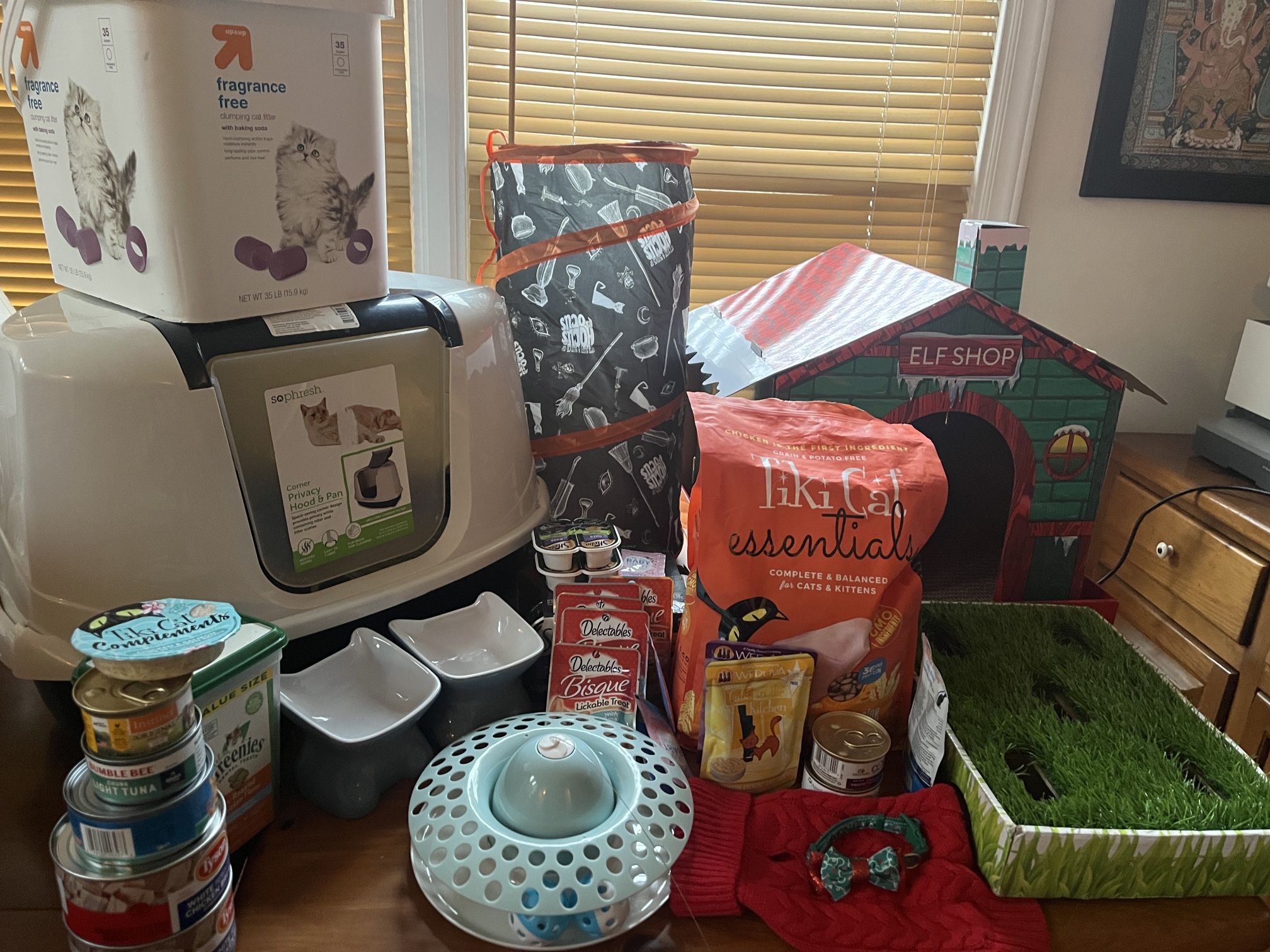 Kitty Cat Litter Toys Food Litter Box
