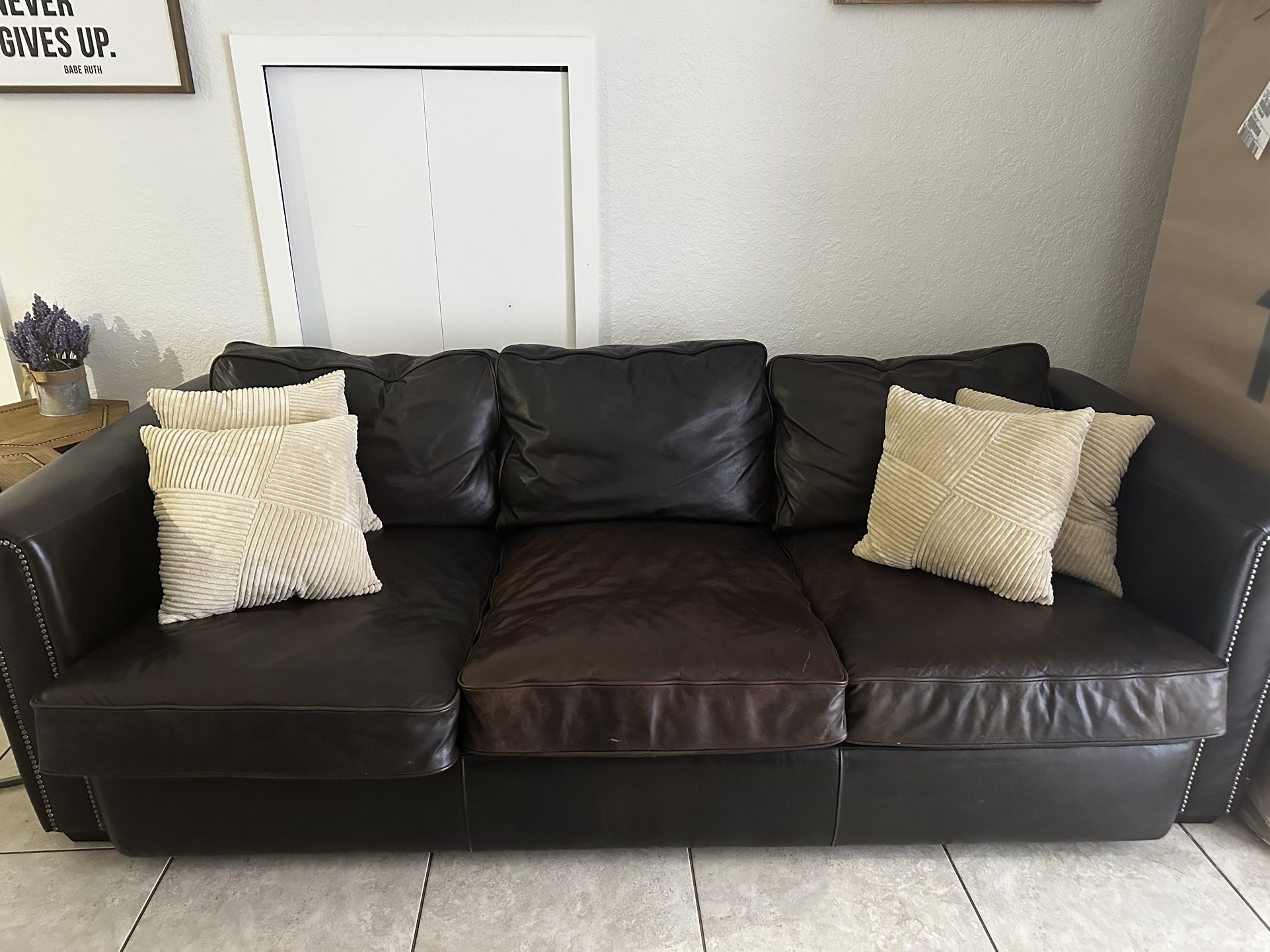 Italian Leather Sofa FREE
