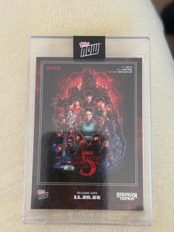 Stranger Things unlimited edition, collectors TOPPS card