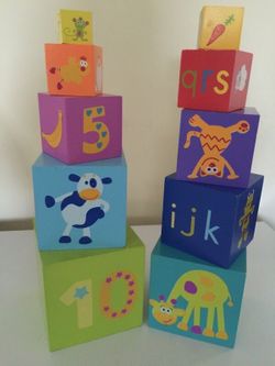 Boikido Wooden Nesting and Stacking Blocks Toy