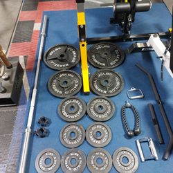 Powertec Home Gym / Olympic weights / pesas / gymnasio / bench press / barbell / Squat rack / Fitness / Power Rack