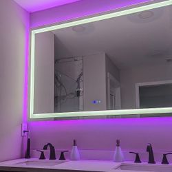 36x36 RGB multicolor LED bathroom mirror