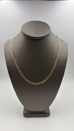 14KT YELLOW GOLD 26.5” DIAMOND-CUT CURB LINK 21.1GR