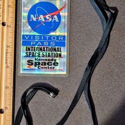 NASA Visitor Pass Kennedy International Space Center Badge Collectible 