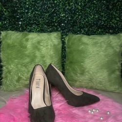 Army green Suede Stiletto Pump