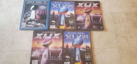 NFL Super Bowl Official Game Programs Lot of 5