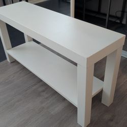  White TV Stand / Console Table – Good Condition