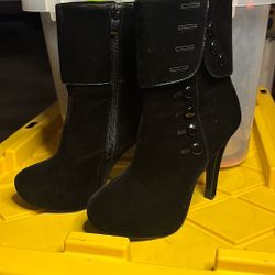 Button Heel Boots 