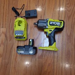 Ryobi 18V 'HP' 1/2" High Torque Impact Wrench, Battery, Charger