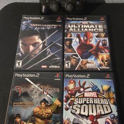 PS2 Video Game Bundle of (4) Games and 1 Controller 