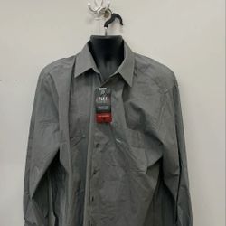 NWT Van Heusen Men's Gray Shirt Sz 17 1/2 34/35 MSRP $55