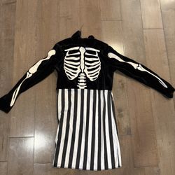 Girls Kids Size 8 Skeleton Halloween Costume 
