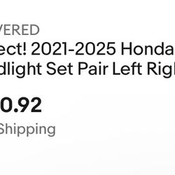 Perfect! 2021-2025 Honda Ridgeline LED 5 PIN Headlight Set Pair Left Right OEM