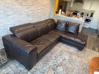 Leather couch head adjustable