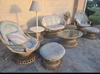 Vintage MCM Russell Woodard Spun Fiberglass Patio Furniture 