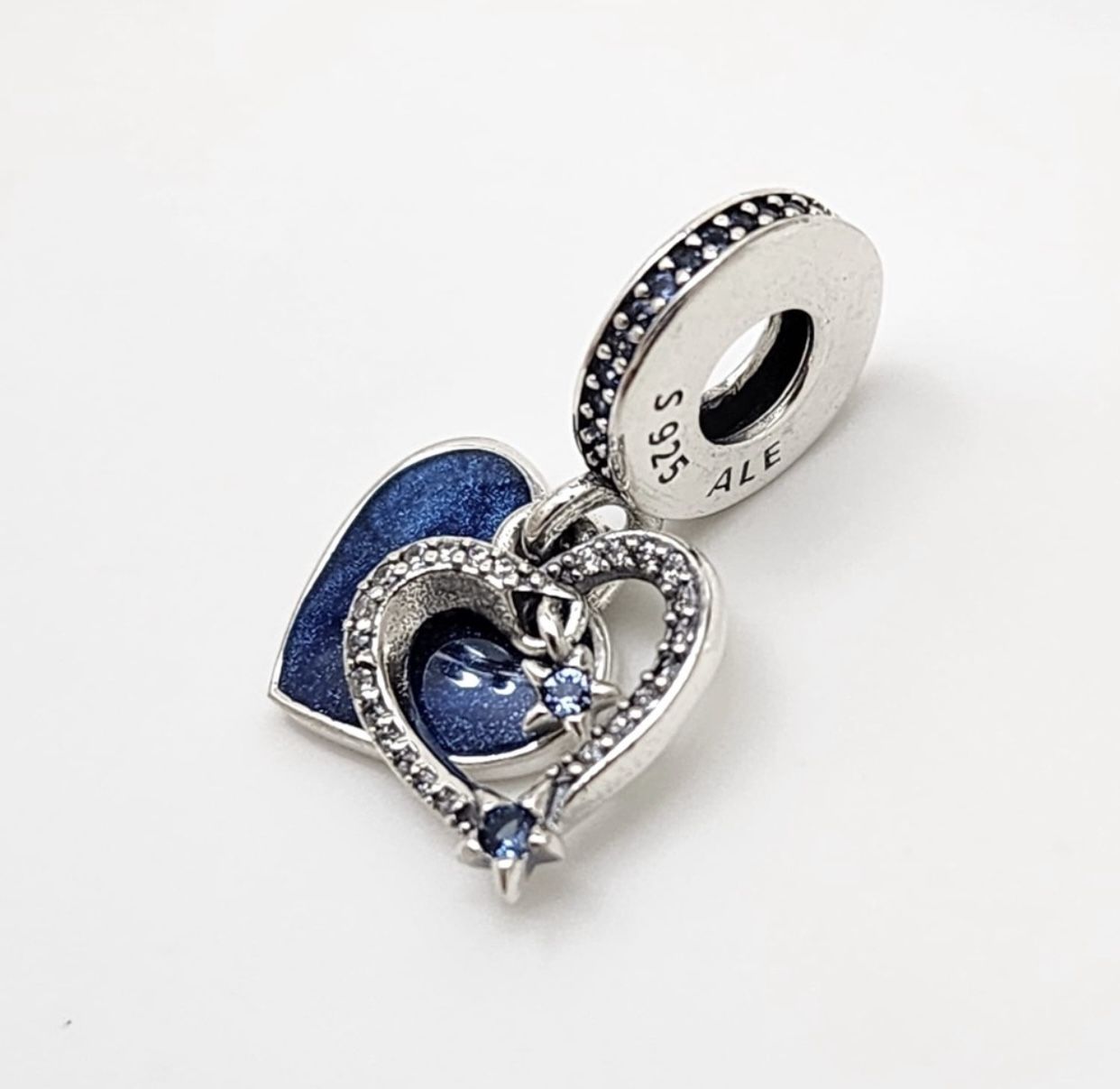 Pandora Shooting Stars Heart Double Dangle Charm