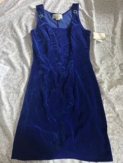 Brand New Cute Woman’s Blue Velvety Dress