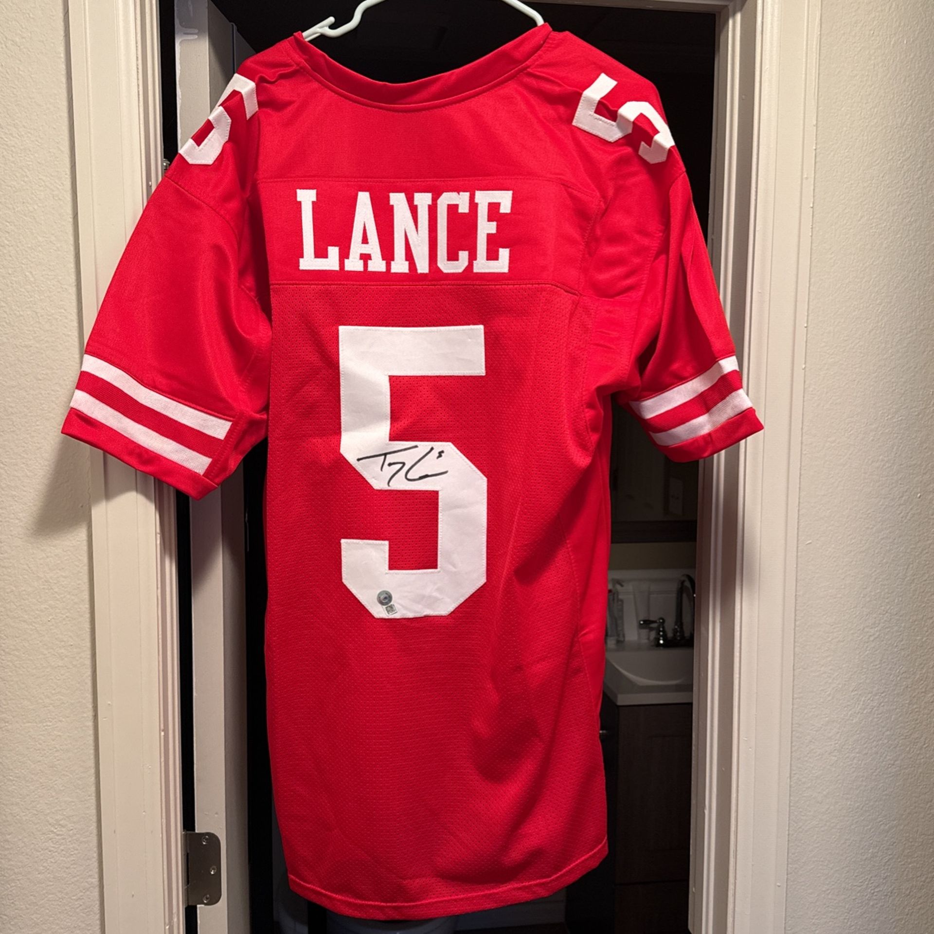 Autographed Trey Lance Jersey Beckett Certified