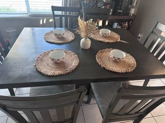 Dining table and chairs