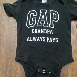 Boys or girls black Grandpa Always Pays shirt size 6 months just u only #3