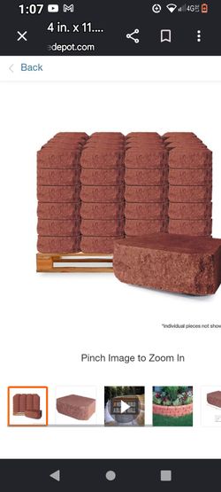 Red retaining wall blocks