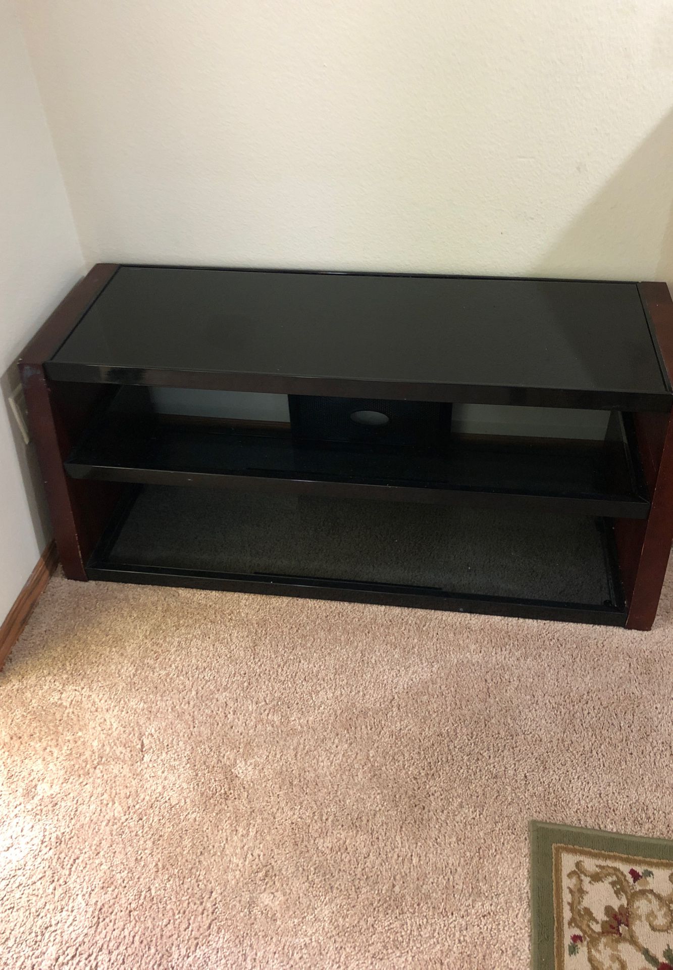 Moving out SALE Tv stand 65” inch 3 layers of solid glass