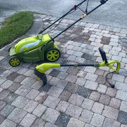 Corded Electric Lawn Mower And Weed Eater