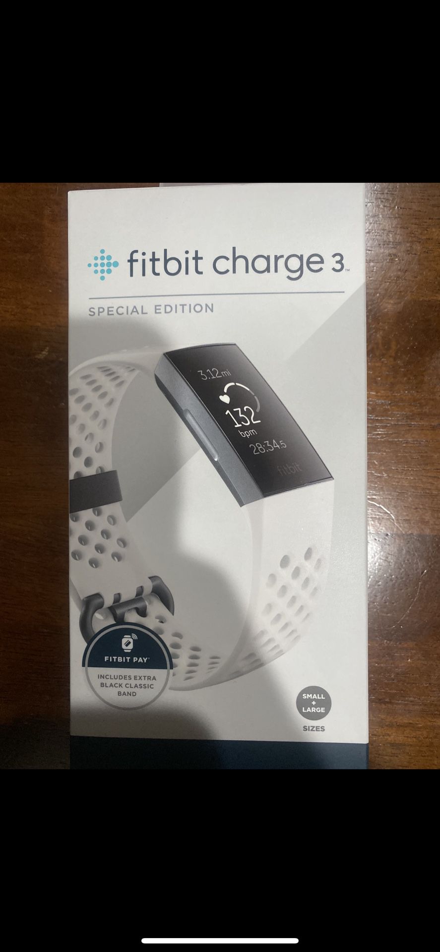 White Fitbit Charge 3