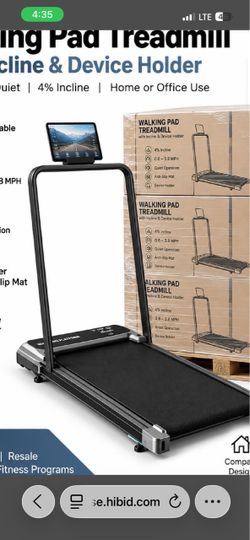 Walking Pad Treadmill with Incline and Device Holder