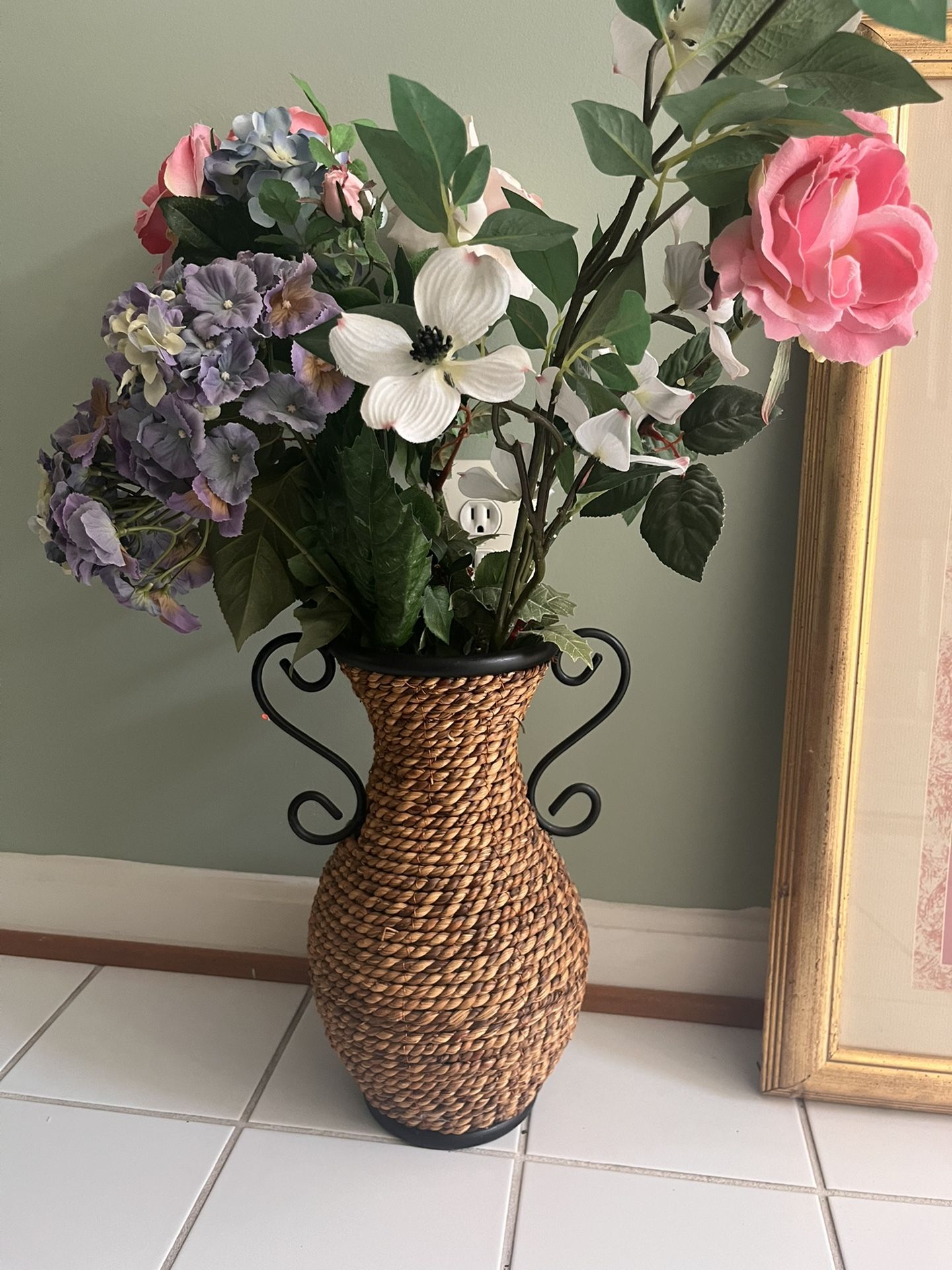 Bohemian Vase with Flowers